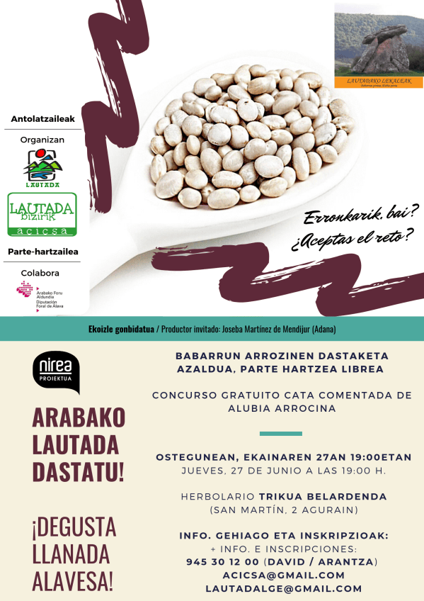 Degusta Llanada Alavesa Agurain Alubia Arrocina