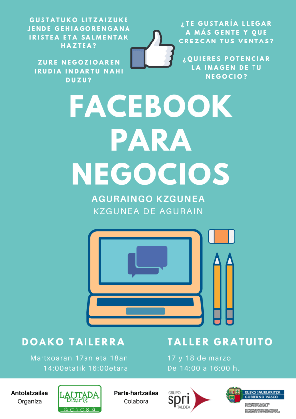 Cartel Facebook para negocios